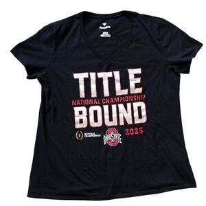 ​Ohio State Buckeyes Women's XL  National Championship V-Neck Tee
